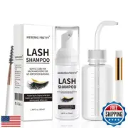 Eyelash Extension Cleanser 50 ml + Brushes + Rinse Bottle Eyelid Foaming Clea
