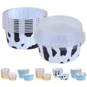 10 PCS Aluminum Foil Mini Loaf Pans With Lids, Cupcake,Ramekins Baking Cups