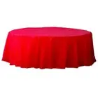 Apple Red Plastic Round Tablecover Xmas Party Tablecloth Chrismtas Decorations