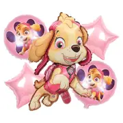 5PC Paw Patrol Skye Foil Balloon Set Birthday Party Supplies Decoration