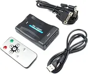 LABRIMP Vga to Scart Converter Adapter Converter for Ntsc Pal Systems No Driver Required Easy Vga to Scart Signal Conversion for and