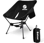 Camping Chair, Triangular Ultralight Folding Chair - Triangle-stabilised, Ultra-Light, Portable - Backpacking Chairs for Camping Picnic Hiking Outdoor Chair (Black)