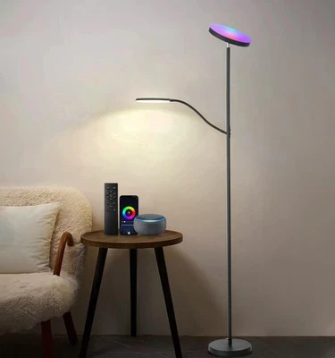 Floor Lamp , Dimmable RGB Floor Lamp,24W/2000LM Main Light and 10W/350LM Side...