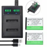 2x Li-ion Battery +SLIM LED Charger for Kodak KLIC7006 LB-012 Kodak PixPro FZ53