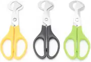 3Pcs Quail Egg Cutter Scissors Kitchen Egg Shears Tool (Green,Black,Yellow)