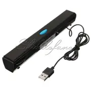 USB Multimedia Mini Speaker for Computer Desktop PC Laptop Notebook Tablet Black