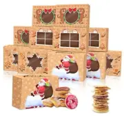 DeckTheHalls PCS Christmas Cookie Boxes with Window, Holiday Cookie Boxes 12