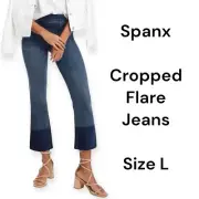 Spanx cropped flare jeans size L