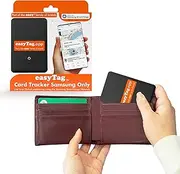 easyTag.app Card Tracker (Samsung Only) - Slim and Durable Smart Tag for Wallets, Bags, Suitcases and Luggage. Rechargeable Smart Tag Compatible with Samsung SmartThings App