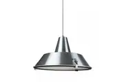 Asi Industrial Cord Drop Dome Pendant Light Lamp - Aluminium.