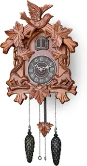 Cuckoo Clock with Night Mode, Quartz Movement and Automatic Light Sensor