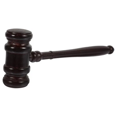 Auction Hammer Wooden Gavel with Custom Child Judges Lawyer Mallet