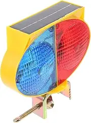 Solar Traffic Warning Light LED Barricade Emergency Light for Night Use Dual Sided Flashing for Roads Construction and Applications Easy