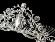 Silver or Gold Royal Princess Rhinestone Cinderella Bridal Comb Wedding Tiara