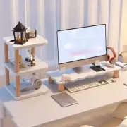 Stable Desktop Computer Riser Elevated Laptop Stand Workstation