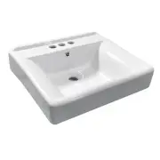Kingston Brass EV2018W34 Concord 20"W Ceramic Console Sink - White