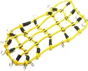 Roof Rack Storage Elastic Rubber Rope Luggage Rack Net Compatible WithSCX10 TRX4 1/10 RC Car Truck (Color : Yellow)