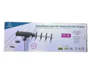 Infrared Remote Control 360° Rotation VHF UHF TV Antenna Compatible HDTV ATSC