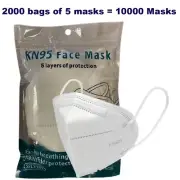 10000pcs KN95 Face Mask Disposable 5-Layer Wholesale Bulk Dust Protection Bulk