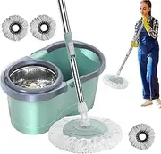 Cleaning Mop - Automatic Mop, Wet Mop Bucket Set with Auto Function | Easy Mop for Floor Cleaning System, Balcony, Living Room, Bedroom, Kitchen