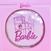 NWT BARBIE Dream House Round Compact Mirror Lighted Makeup Mirror 3X Mag RARE