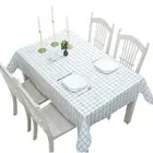 3 Piece For Dining Table Thickened Checkered Tablecloth Set in Black and White