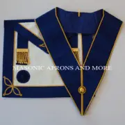 Craft Provincial Undress Apron with Blue Rosettes(Leather) & Collar Set(5109)