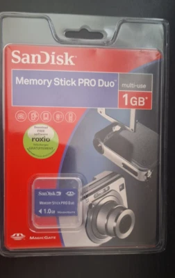 Sandisk Memory Stick PRO Duo 1GB MagicGate Memory Card Blue NEW