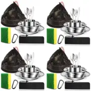 Scout Camping Mess Kit for Person 18/8 Stainless Steel Utensils Camping Dinne...