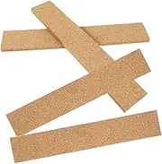 Homoyoyo 4pcs Self-Adhesive Cork Wall Strips for Office Message and Photo Display Board Strips Easy to Install Smooth for Memos and Notes