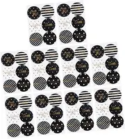 Ipetboom 10 Sheets Gold Stamping Stickers Self Adhesive Decorative Present Labels for Birthday Parties Present Wrapping and Crafting Versatile Assorted Color Envelope Sealing Stickers