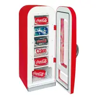 在飛比找蝦皮購物優惠-【訂金】可口可樂車載冰箱迷你車載小冰箱可樂冷藏箱18L復古販