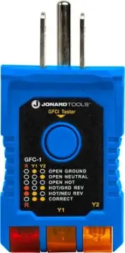 Jonard Tools GFC-1 GFCI Outlet Tester – Circuit Analyzer and Ground Fault...