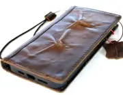 Genuine Leather case f Iphone 14 13 12 11 Pro Max Wallet Book Xr 8 Plus wrinkled