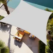 Shade&Beyond Rectangle Sun Shade Sail 12'X12' Permeable Canopy Light Grey for Pa