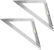 HOMSFOU 2pcs Metal Machinist Square Set 90 Degree Right Angle Ruler for Woodworking Carpentry Framing