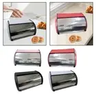 Metal Bread Box Multipurpose Bread Bin with Roll Lid Bread
