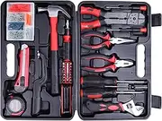 CARTMAN 160 Piece General Household Hand Tool Set Kit with Plastic Toolbox Electricians Tools