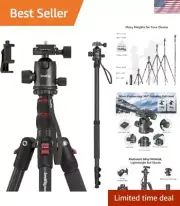 Ultimate 2-in-1 Tripod & Monopod, 71" Height with 360° Flexibility for Creatives