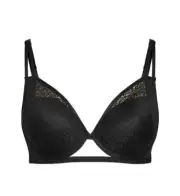CITY CHIC Bra 16E / 38E Plus Size Caddie Black Leopard Animal print Contour S