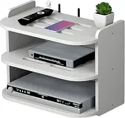 Router Shelf Wall Mount, Multi Layer TV Set-top Box Stand, No Drill Remote Control Storage Rack, Wireless Router Heat Dissipation Rack for Living Room, Bedroom