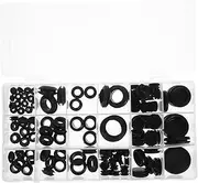 125pcs Rubber Grommet Pack Wire Sealing Kit Easy Install for Automotive Electrical Wiring Black