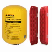 X-BULL Exhaust Jack With Recovery tracks Boards Gen2.0 Air Jack Rescue Kit Red