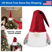 24" Gnome Christmas Tree Topper Large Swedish Tomte Xmas Tree Santa Hat Decor US