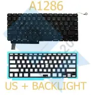 For Apple MacBook Pro 15" A1286 2009-2012 US Layout Laptop Keyboard + Backlight