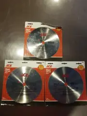 3 Ace 7 1/4" Steel Saw Blades New 140 Teeth 23583 184 mm 5/8" Arbor Diamond...