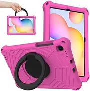 Full Protective Case Compatible with Samsung Galaxy Tab S6 Lite 10.4 inch 2024/2022/2020 (SM-P620/P610/P615) Case, Kids Tablet Case Lightweight Shockproof Protective Cover(Rose Red)