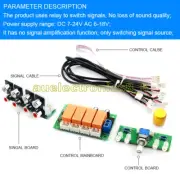 Amplifier Relay 4 Way Audio Input Signal Selector Board Rotary Switching