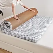 Folding Futon Mat, Dual-Purpose Portable Roll-Up Sleeping Mat, Japanese Futon Mattress, Floor Sleeping Mattress, Suitable for Camping, Beds, Dorms and Dorms.