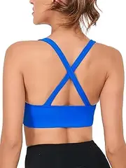 [RUNNING GIRL] Sports Bras for Women,Sexy Crisscross Back Seamless Padded Sports Bra High Support with Removable Pads